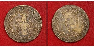  
 
   1636, Feudal France, Anne of Austria (wife of Louis XIII. Copper Medal / Coin.   Mint Year: 1636  References: F. 12353 var. (there in silver)  Condition: Minor corrosion scars and deposits ...