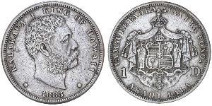 1 Dollar 美利堅合眾國 (1776 - ) 銀 卡拉卡瓦
