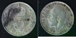 GREAT BRITAIN 3 Pence 1918 - Silver 0.925 - George V. - VF - 778