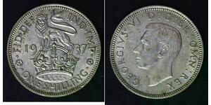 GREAT BRITAIN 1 Shilling 1937 - Silver 0.500 - George VI. - aUNC - 3931