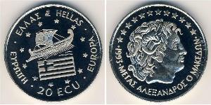 20 Экю Грецька Республіка (1974 - ) Нікель/Мідь 