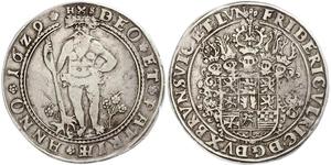 Braunschweig-Wolfenbüttel. Friedrich Ulrich 1613-1634. Taler 1629 HS, Zellerfeld. Wilder Mann. Welter 1057 A, Davenport 6307. Sehr schön