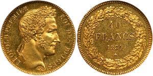40 Franc 比利时 金 利奥波德一世 (比利时) (1790 - 1865)