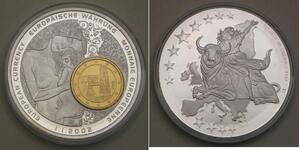 LIBERIA 1 Dollar 2002 Proof - Silver plated Cu - European Currency / Austria *