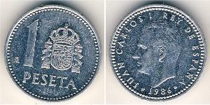 1 Peseta Reino de España (1976 - ) Aluminium Juan Carlos I (1938 - )