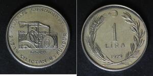 TURKEY 1 Lira 1979 - Stainless Steel - F.A.O. - aUNC - 2343