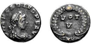 1 Follis /  AE4 Imperio bizantino (330-1453) Bronce Arcadio (377-408)