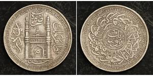  
 
   1911, India, Hyderabad, Mir Mahbub Ali Khan. Silver Rupee Coin. aXF!   Condition: About XF!  Denomination: Rupee  Reference: KM-40.2. R!   Mint Year: 1911 (AH 1329)  Mint Place: Haidarabad ...