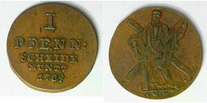 BRUNSWICK LUNEBURG CALENBERG HANNOVER 1 Pfenning 1789 IWS - George III. - 1217
