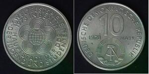 GERMANY (DDR) 10 Mark 1973 A - Copper/Nickel - Youth Festival Games - 524