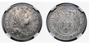 1/2 Ecu Francia Plata 