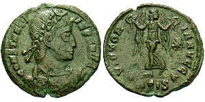 1 Follis /  AE4 Impero romano (27BC-395) Bronzo Costanzo II (317 - 361)