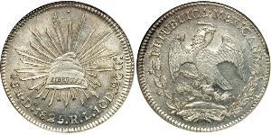 8 Real Second Federal Republic of Mexico (1846 - 1863) Argento 