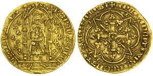 1 Франк Королевство Франция (843-1791) Золото Карл V Мудрый (1338 - 1380)