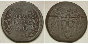 GUBBIO (Papal States) 1/2 Baiocco ND - Pope Innocent XII. (1691-1700) -1963*