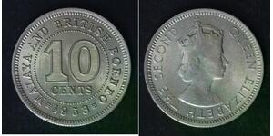 MALAYA AND BRITISH BORNEO 10 Cents 1953 - Copper/Nickel - Elizabeth II. - 4615