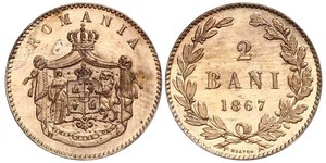 2 Ban Principauté de Roumanie (1859-1881) Cuivre 