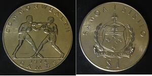 SAMOA 1 Tala 1974 - Copper/Nickel - 10th British Commonwealth Games - 4227
