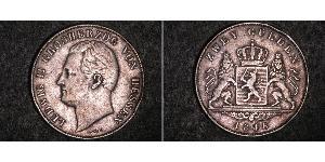 2 Gulden 黑森-达姆施塔特 (1806 - 1918) 銀 路德维希二世 (黑森大公)