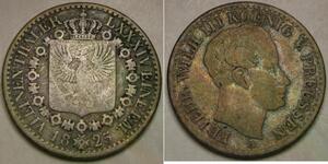 PRUSSIA 1/6 Thaler 1825 A - Silver 0.52 - Friedrich Wilhelm III. - VF - 2615 *