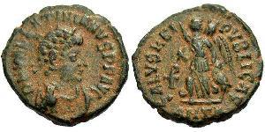 1 Фолліс /  AE4 Римська імперія (27BC-395) Бронза Валентиніан II (371-392)