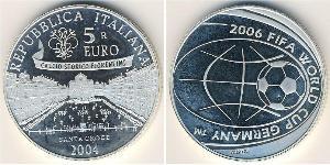 5 Евро Италия Серебро 