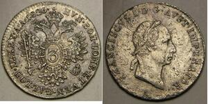 AUSTRIA 3 Kreuzer 1826 A - Billon / Silver 0.346 - Franz II. (I.) - XF - 3482 *