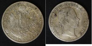 AUSTRIA 1/4 Florin 1858 A - Silver 0.520 - Franz Joseph I. - VF - 3757