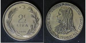 TURKEY 2-1/2 Lira 1979 - Stainless Steel - F.A.O. - aUNC - 2357