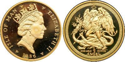  Great Britain - Isle of Man. Angel Gold Proof Set: 1/20, 1/10, 1/4, 1/2, and 1 Ounce Angel's,  ...