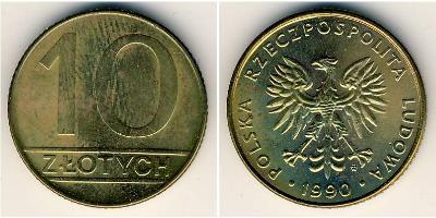 10 Zloty República Popular de Polonia (1952-1990) Latón 