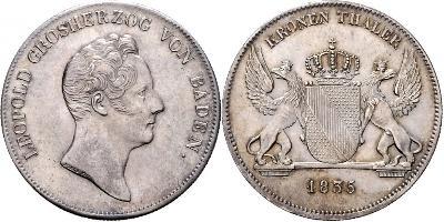 1 Талер Велике герцогство Баден (1806-1918) Срібло Leopold, Grand Duke of Baden (1790 – 1852)
