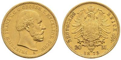 DEUTSCHLAND Deutsches Kaiserreich Mecklenburg-Schwerin, Grossherzogtum Friedrich Franz II. 1842 ...