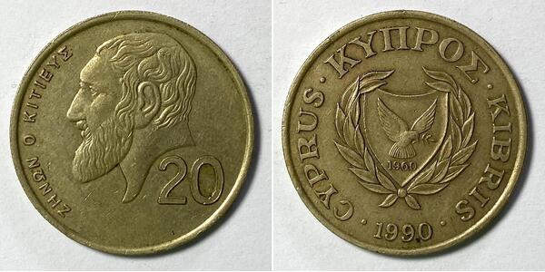 Cyprus | 20 Cents | 1990